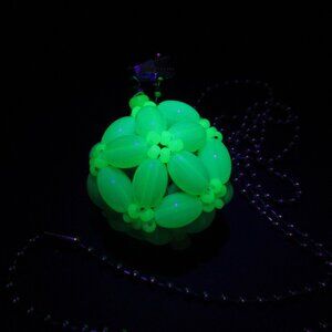 Teal Uranium glass bead pendant